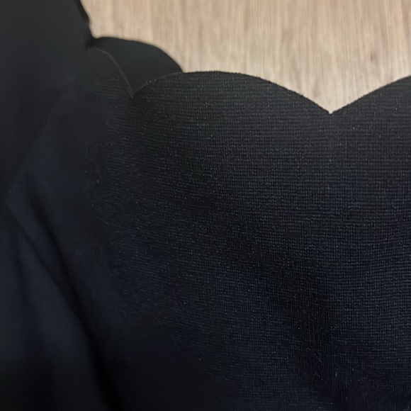 Nine Britton XL Black Vandalie Off the Shoulder Scallop Neckline Ponte Dress - Picture 3 of 9